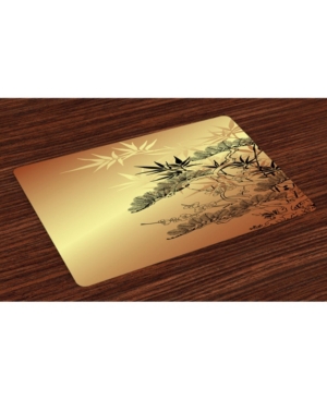 Ambesonne Japanese Place Mats Set of 4