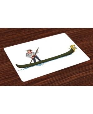 Ambesonne Cartoon Place Mats Set of 4