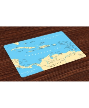 Ambesonne Wanderlust Place Mats Set of 4