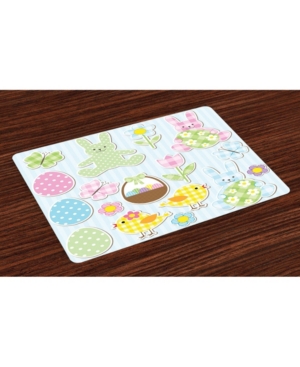 Ambesonne Easter Place Mats Set of 4