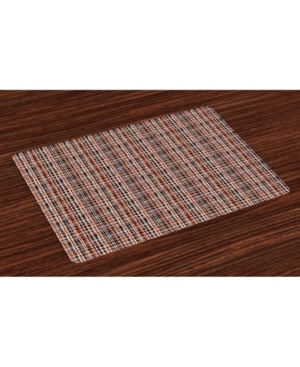 Ambesonne Retro Place Mats Set of 4
