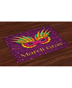 Ambesonne Mardi Gras Place Mats Set of 4