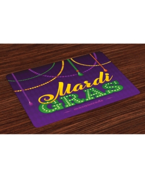Ambesonne Mardi Gras Place Mats Set of 4