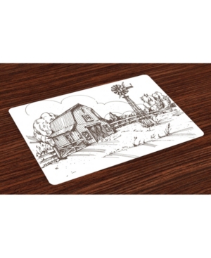 Ambesonne Windmill Place Mats Set of 4