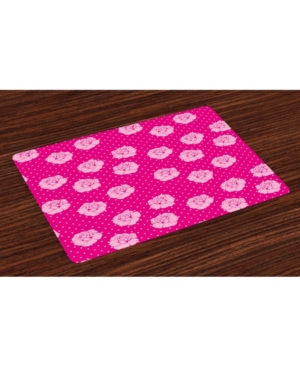 Ambesonne Hot Pink Place Mats Set of 4