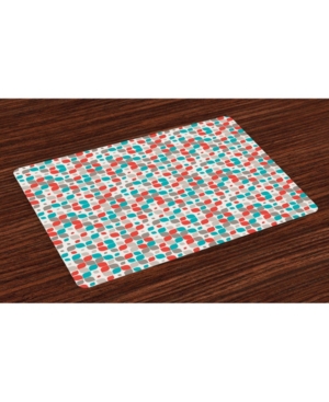 Ambesonne Retro Place Mats Set of 4