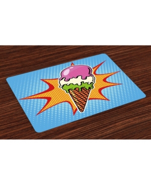 Ambesonne Ice Cream Place Mats Set of 4