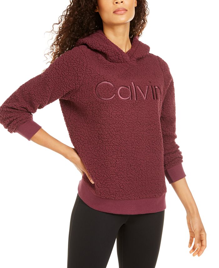 Calvin klein performance deals logo fleece hoodie