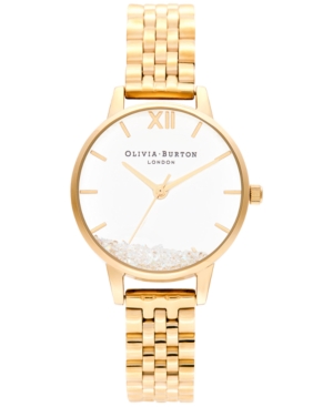 image of Olivia Burton Women-s Wish Gold-Tone Stainless Steel Bracelet Watch 30mm