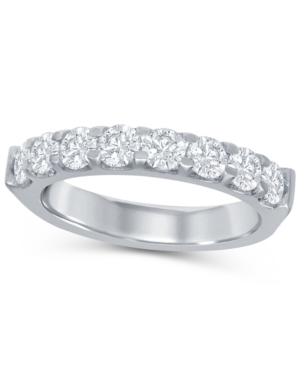 image of Round Diamond (1 ct. t.w.) Shared Prong Band in 14K White Gold