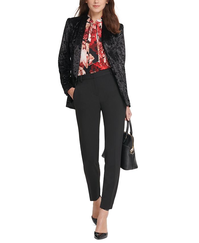 DKNY Petite Velvet OpenFront Blazer Macy's