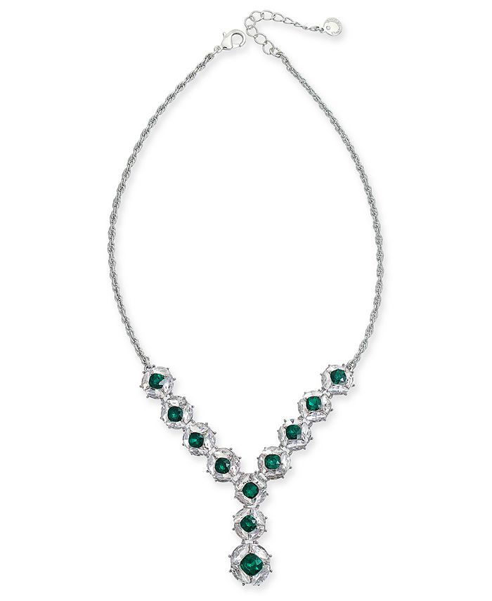 Charter Club Crystal & Stone Cluster Lariat Necklace, 17