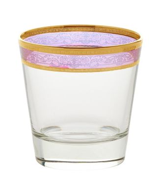 Melania Collection Multicolor Double Old Fashion Glasses, Set of 6 