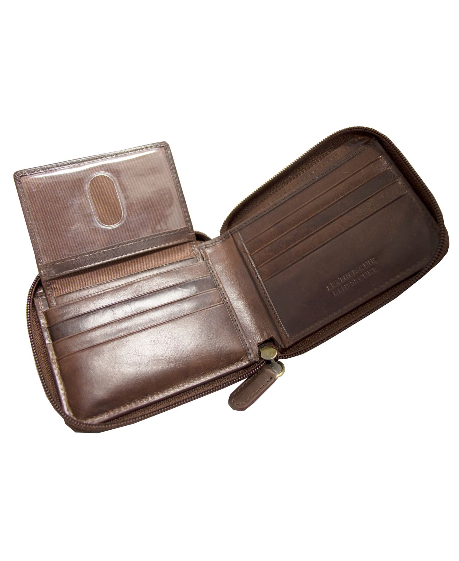 Men's Boulder Collection RFID Secure Zippered Wallet with Removable Passcase