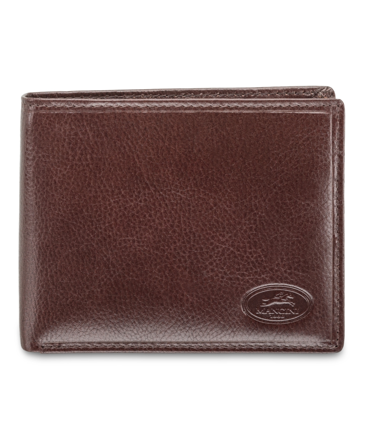 Men's Mancini Equestrian2 Collection Rfid Secure Billfold with Removable Left Wing Passcase and Coin Pocket - Brown