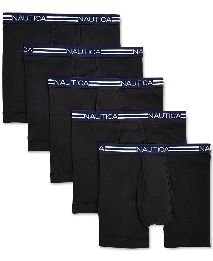 Nautica - Men's 5-Pk. Cotton Boxer Briefs
