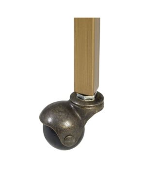 Martha Stewart Collection Martha Stewart Lionel 34"W Modern 2 Tier Bar Cart on Wheels with Antique Golden Frame