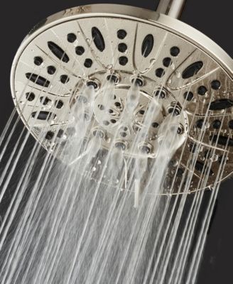 High-Pressure Multiple Setting 7-in Rainfall Shower Head with Pause Mode