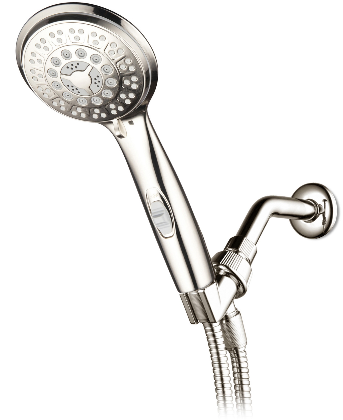 9-Setting Hand Shower with Patented On/Off Pause Switch - Chrome
