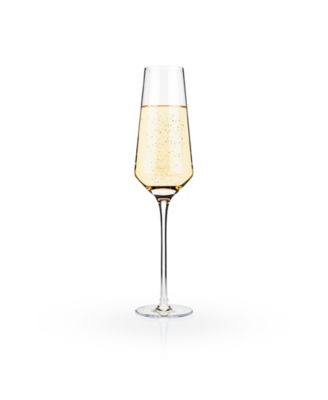 Raye Angled Crystal Champagne Flutes, Set of 2, 8 Oz