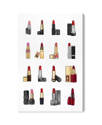 Makeup Pattern Giclee Art Print on Gallery Wrap Canvas
