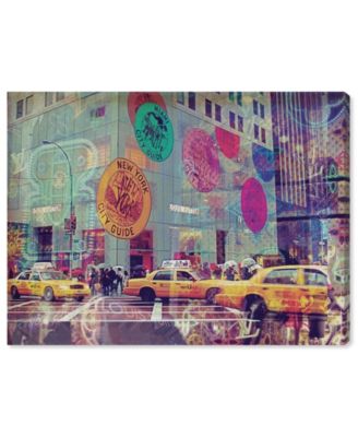 NYC Fashion Taxi Canvas Art, 36" x 30"