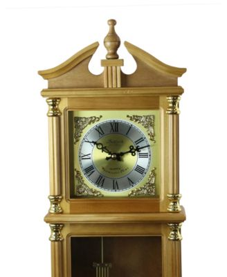 Clock Collection 34.5" Antique Chiming Wall Clock with Roman Numerals