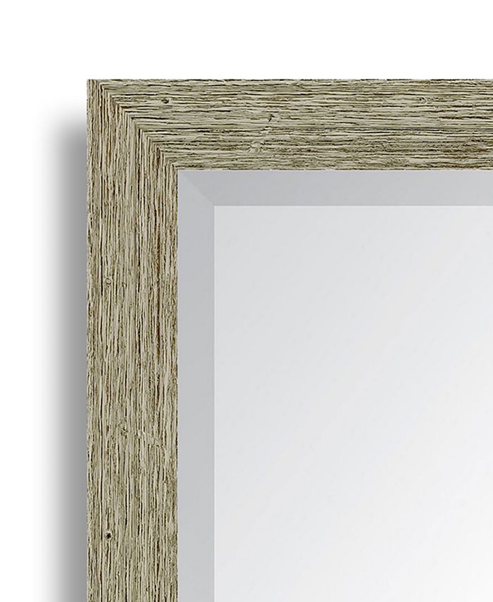 Reveal Frame & Décor Reveal Barnwood Gray Beveled Wall Mirror 26.5" x