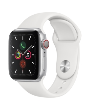 UPC 190199281318 product image for Apple Watch Series 5 Gps + Cellular, 40mm Silver Aluminum Case with White Sport  | upcitemdb.com