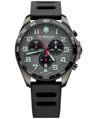 Victorinox - Men's Chronograph Fieldforce Sport Black Rubber Strap Watch 42mm
