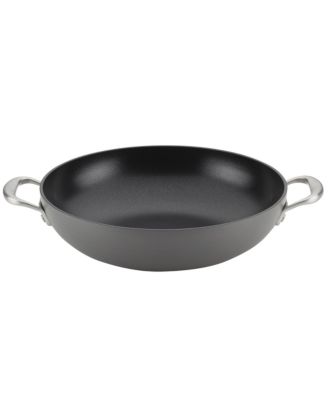 Anolon - Allure Hard-Anodized Nonstick Wok with Side Handles, 12-Inch, Dark Gray