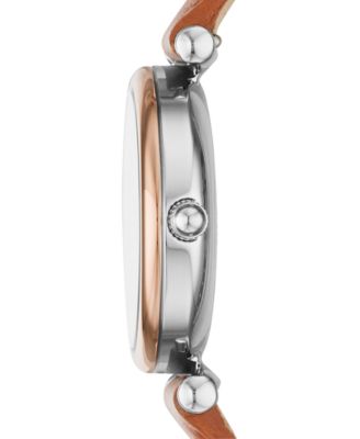 Women's Carlie Mini Leather Strap Watch 28mm