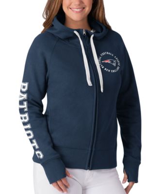 womens patriots zip up hoodie