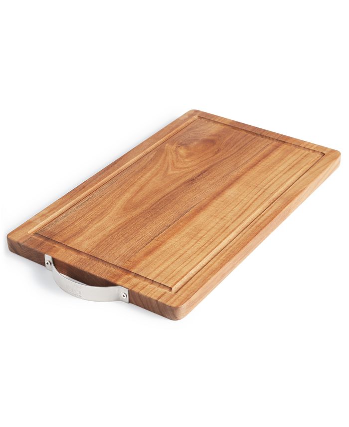 Martha Stewart Collection - Wood Cutting Board with Stainless Steel Handle