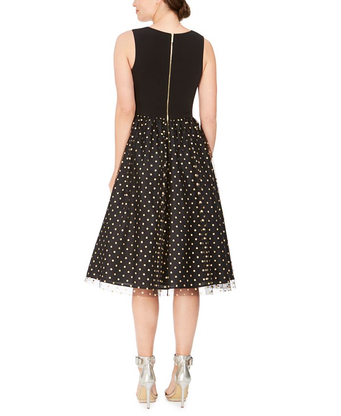 Calvin Klein Clip-Dot Fit & Flare Dress - Macy's