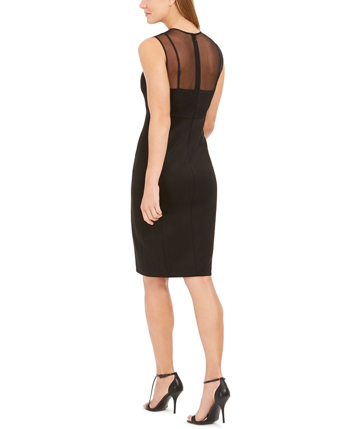 Calvin Klein Illusion-Detail Sheath Dress - Macy's