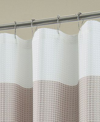 Ombre Waffle Striped Shower Curtain, 70" x 72"