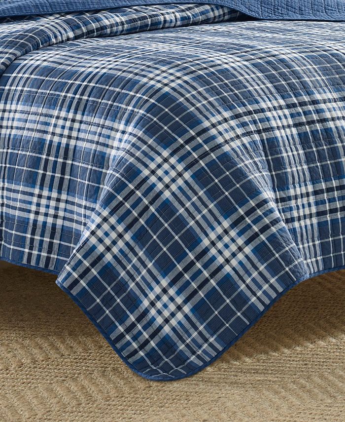 Nautica Millbrook Plaid Twin Quilt Set Macy's
