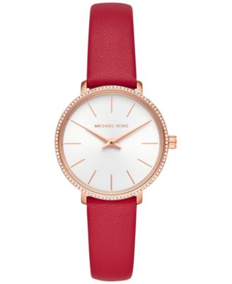 michael kors red watch women's