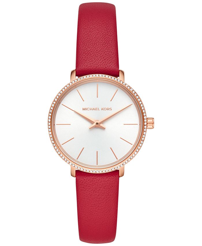 Macy's red michael kors watch discount