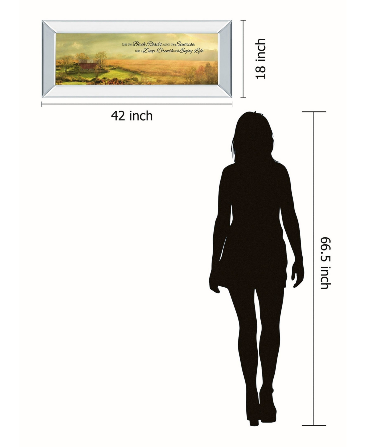 Classy Art Enjoy Life by Lori Deiter Mirror Framed Print Wall Art,