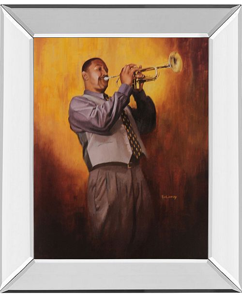 Classy Art Trumpet Player Mirror Framed Print Wall Art 22 X 26