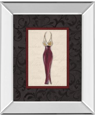 Fashion Dress II by Susan Osbourne Mirror Framed Print Wall Art, 22" x 26"