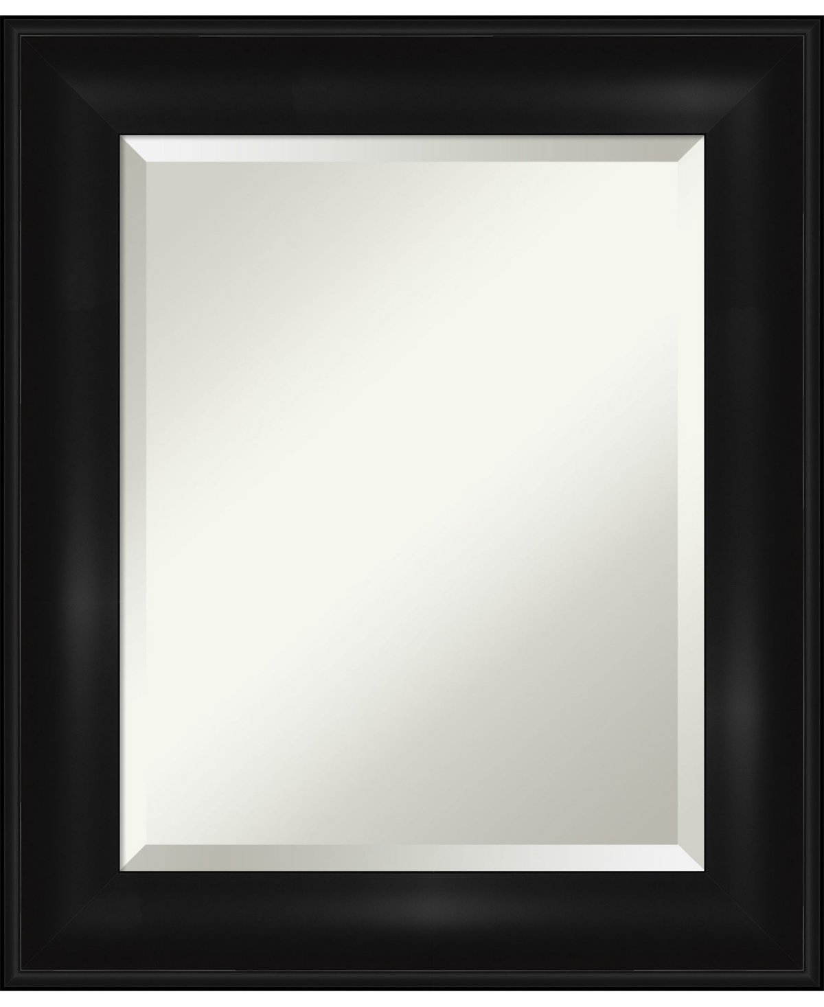 Grand Framed Bathroom Vanity Wall Mirror, 21.75" x 25.75" - Black