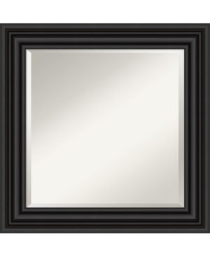 Amanti Art Colonial Framed Bathroom Vanity Wall Mirror, 25.75" X 25.75" In Black