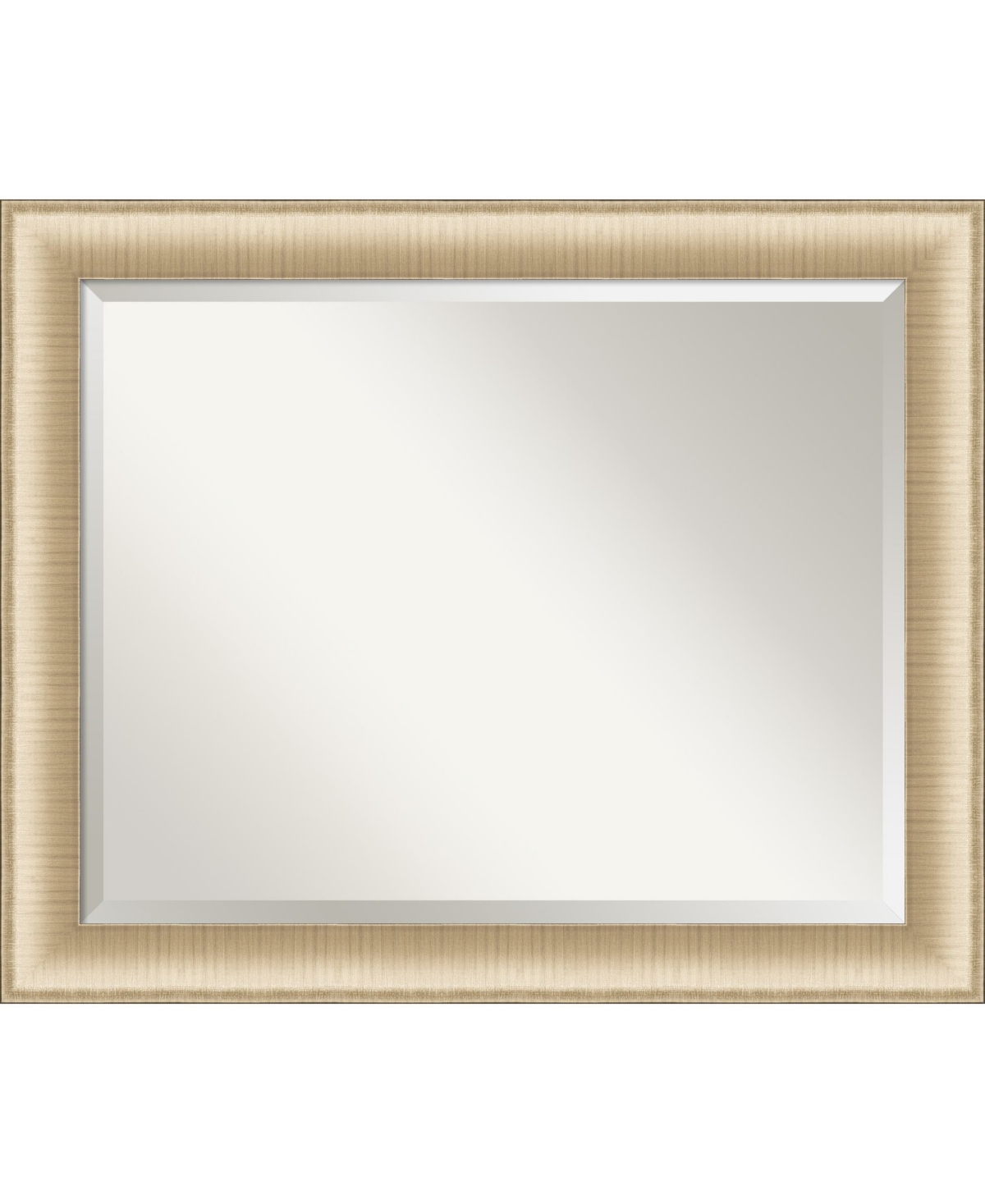 Amanti Art Elegant Brushed Honey Framed Bathroom Vanity Wall Mirror, 32.75