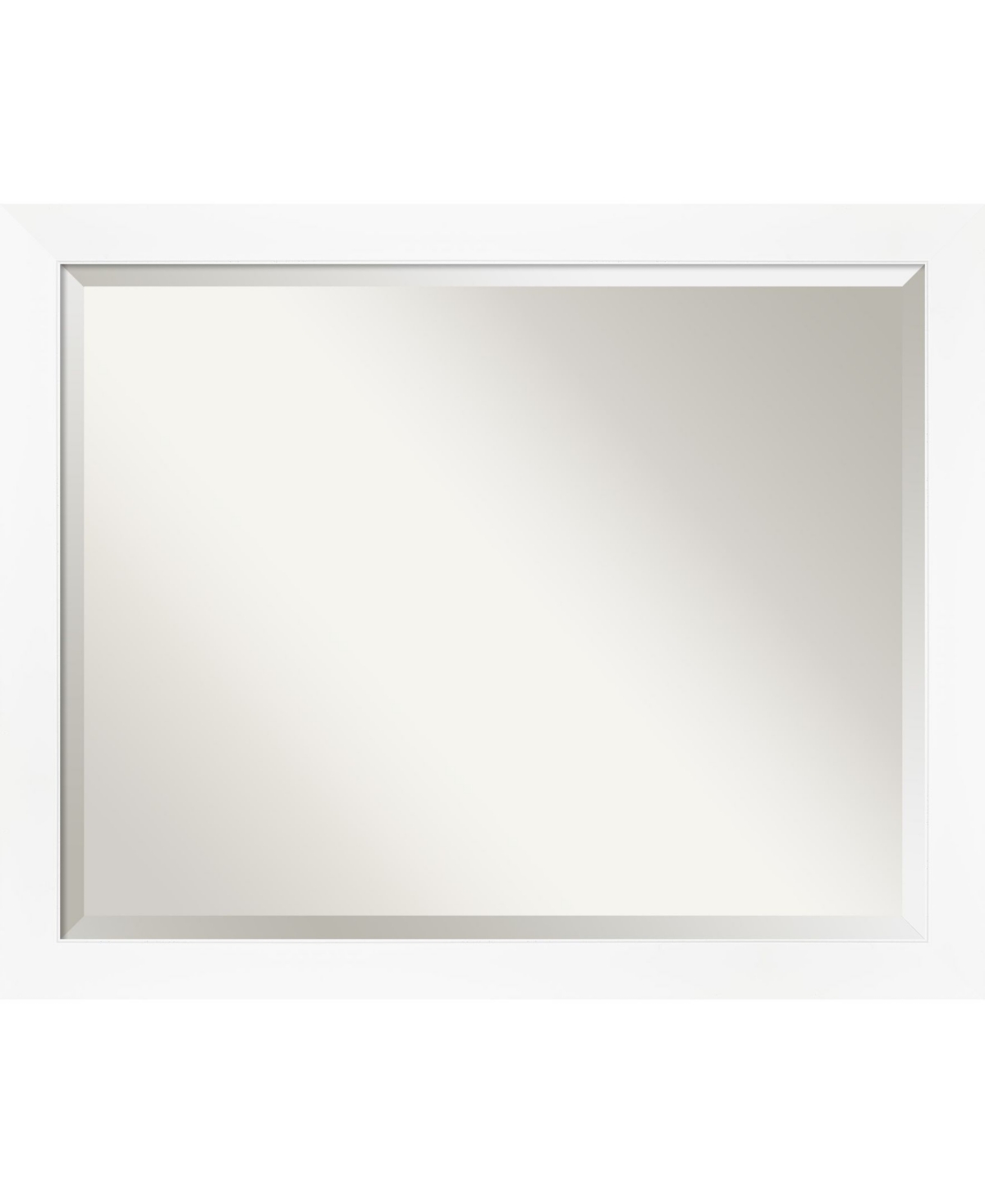 Cabinet Framed Bathroom Vanity Wall Mirror, 31.25" x 25.25" - White