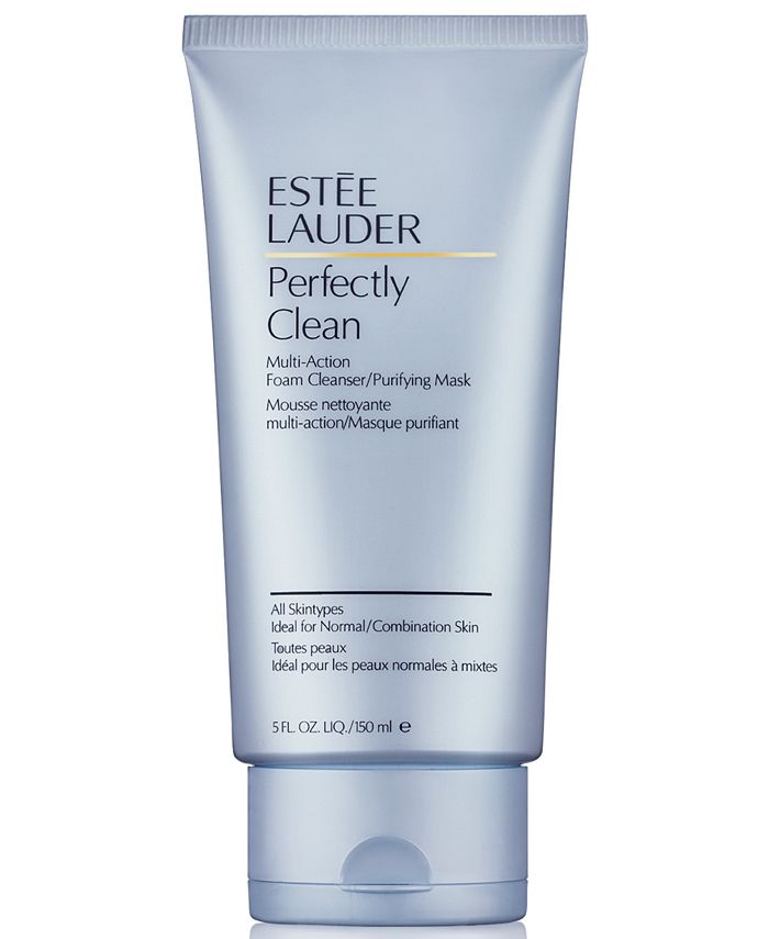 Lauder Perfectly Clean Multi-Action Foam Cleanser/Purifying Mask, 5-oz. - Macy's