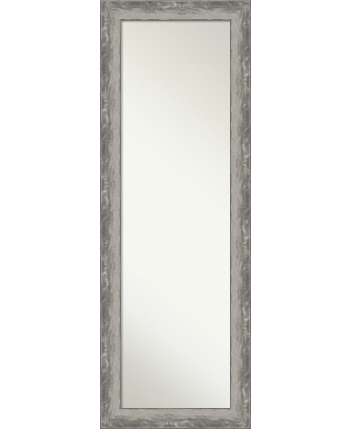 Waveline Silver-tone on The Door Full Length Mirror, 18.38" x 52.38" - Silver