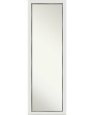 Amanti Art Eva Silver-tone On The Door Full Length Mirror, 17.12" X 51.12" In White